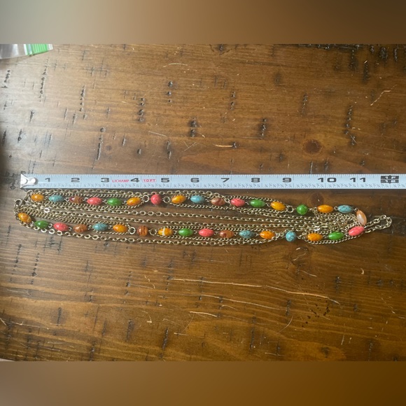 Gold chain and beaded necklace - Picture 3 of 3